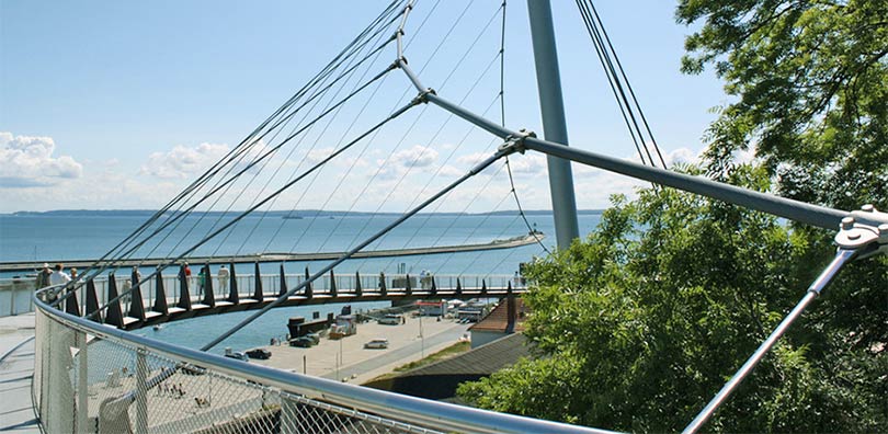 Fußgänger-Hängebrücke von Sassnitz